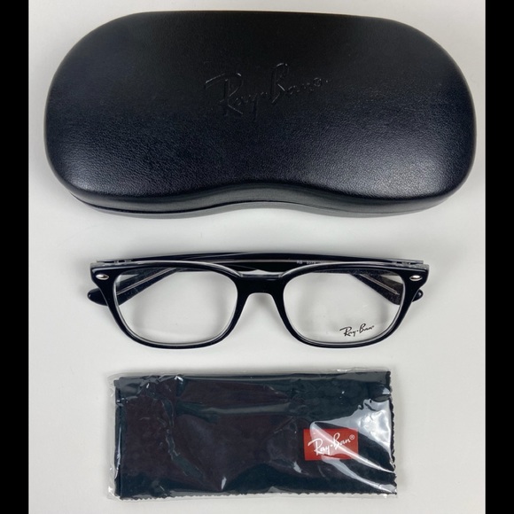 Ray-Ban 53-18 Black/Transparent Eyeglasses